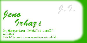 jeno irhazi business card